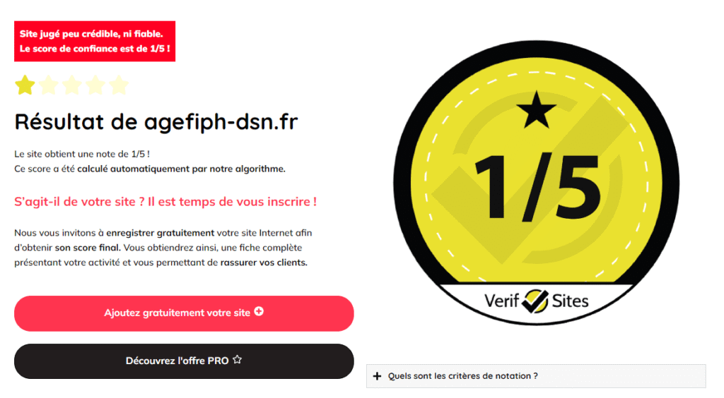 Test négatif à 1/5