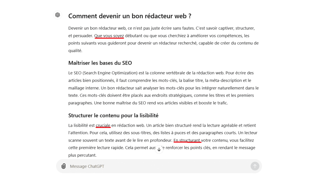 ChatGPT est bien trop prévisible