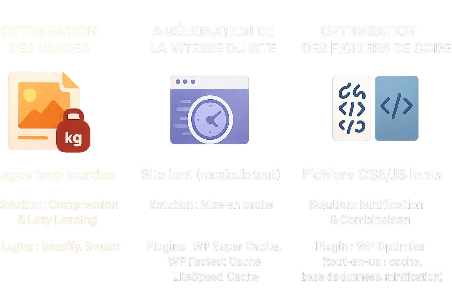 Illustration des plugins WordPress pour optimiser la performance