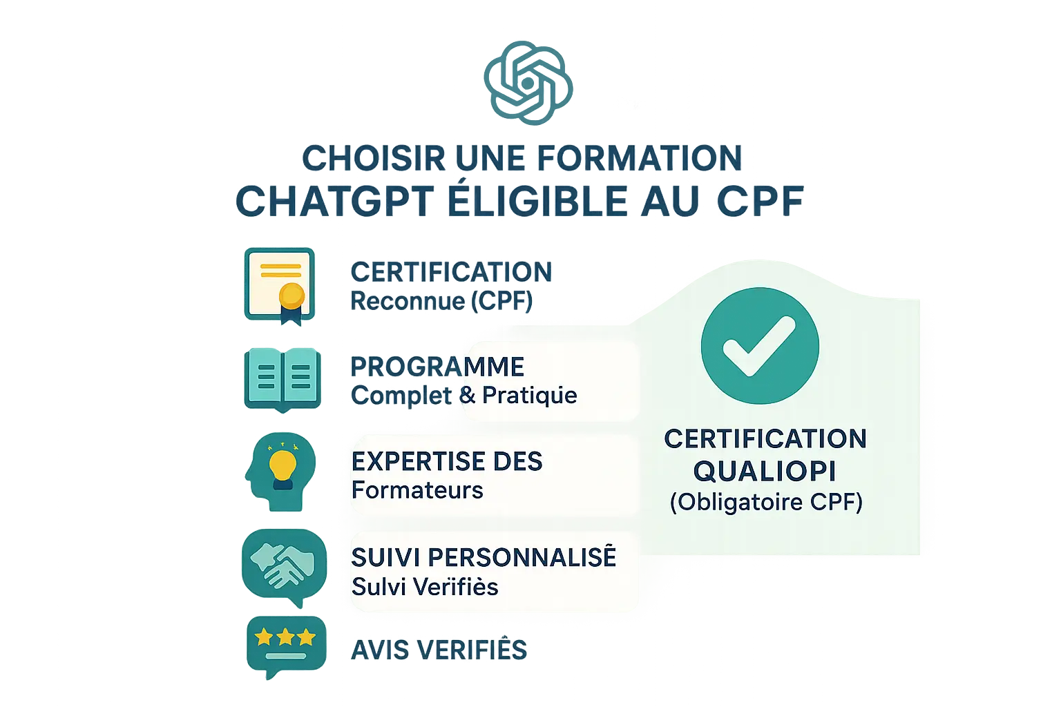 Critères clés pour choisir sa formation ChatGPT éligible au CPF